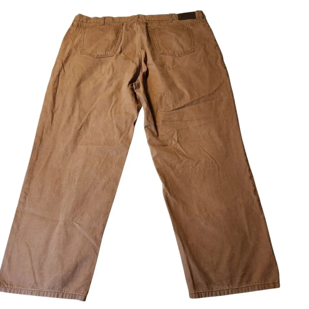 Cabela’s Outdoor Gear Mens Duck Brown Canvas Straight Leg Jeans Size 46x29* READ